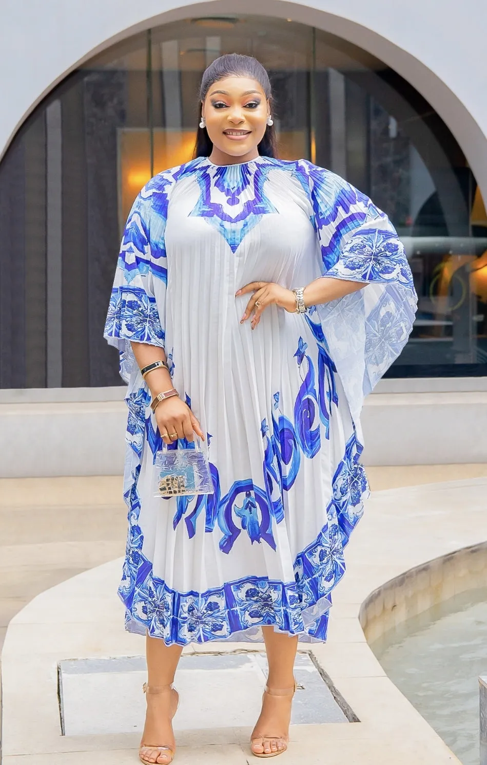 Zarina Florals- Pleats Kaftan Maxi Dress (New! 3 colors)